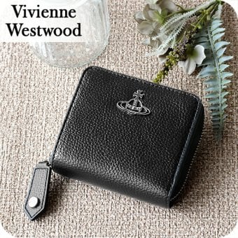 【訳あり】ヴィヴィアンウエストウッド 二つ折り財布 コンパクト レディース Vivienne Westwood PU GRAIN レザーウォレット 51080020U S000D N403