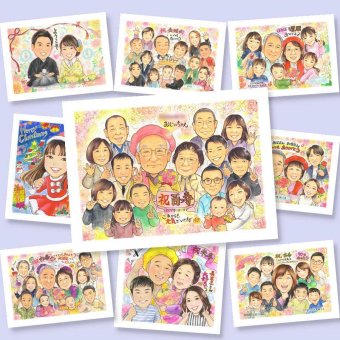 百寿のプレゼントに、心に残る似顔絵はいかがでしょうか。下書き確認ができるので、安心して贈れます。 似顔絵 百寿祝い プレゼント 贈り物 手描き ギフト 名入れ 百寿 白寿 長寿 記念 大人数 おじいちゃん おばあちゃん 祖父母 修正無料 名入れ 下書き確認 実績多数 かわいい 喜ばれる 宝物 100歳 百寿 一生もの 長寿祝い ブライダルギフト クリスマス カラフル キレイ ホワイトデー
