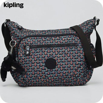 キプリング ショルダーバッグ レディース ブランド Kipling ギャビー S ロゴ ワンポイント 総柄 KI3759-7FP Geo Feather