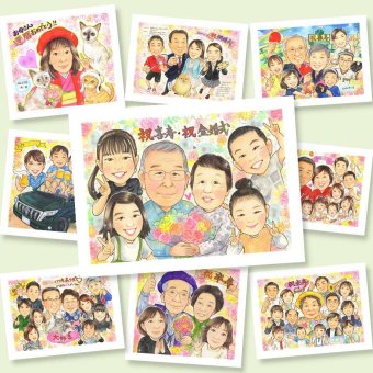 金婚式のギフトに、ずっと飾っていたくなる似顔絵です。修正無料・下書き確認付き。安心してご注文いただけます。 金婚式 贈り物 似顔絵 名入れ プレゼント 手描き ギフト 金婚式 結婚記念日 銀婚式 大人数 祖母 夫婦 家族 おじいちゃん おばあちゃん 名入れ 下書き確認 修正無料 宝物 似てる 実績多数 かわいい 感謝 親孝行 結婚記念日 長寿 50周年 バレンタインデー 応援 お祝い返し