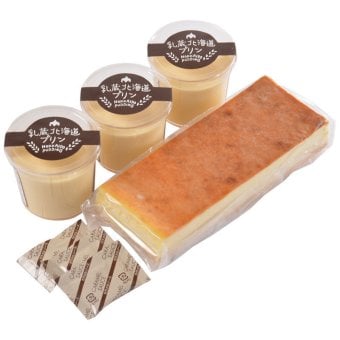 乳蔵 北海道プリンとチーズケーキセット (440189) [お中元][お歳暮] ※送料無料(北海道・沖縄・離島への配送不可)