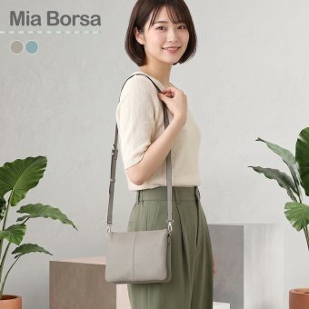本革 ミニショルダーバッグ レディース 大人 革 小さめ ポシェット Mia Borsa 牛革 レザー 肩掛け 斜めがけ バッグ カジュアル ショルダーバッグ ブランド 軽い 軽量 ミニバッグ 卒業式 入学式 ギフト プレゼント 5F (07000365r)