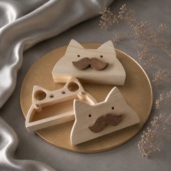 国産ヒノキのねこヒゲ・乳歯ケース｜猫のひげと乳歯を大切に保管｜木製メモリアルケース・ギフト