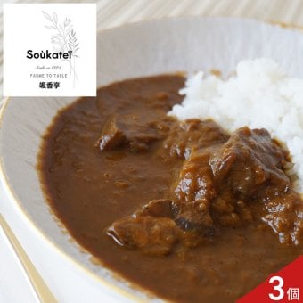 颯香亭 監修 黒毛和牛 ビーフカレー ギフト 3個入 カレー 惣菜 ご飯のお供 おかず 肉惣菜