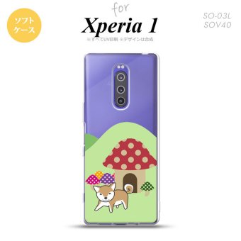 SO-03L SOV40 901SO Xperia 1 スマホケース ソフト カバー 犬 柴犬 おうち nk-xp1-tp823