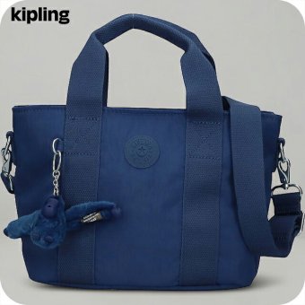 キプリング トートバッグ レディース ブランド Kipling ミンタ ロゴ ワンポイント 無地 2WAY KI7541-5PZ Casual Blue