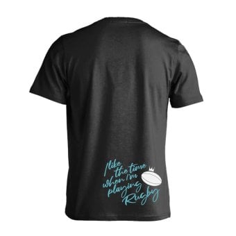 ラグビー Tシャツ 半袖 メンズ ウェア レディース 練習着 ジュニア ドライ おもしろ tシャツ 速乾 名入れ スポーツ 女子 男子 チーム おしゃれ 文字入れ 「ラグビーをしている時間が好き」 アートワークスコウベ 【送料無料】