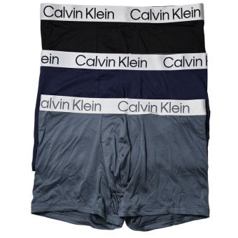 カルバンクライン：MICROFIBER STRETCH CHROMATIC ボクサーパンツ  3PK (ブラック／タービュランス／グレー)[ボクサーパンツ/ 男性下着/ メンズインナー/人気ブランド/おすすめギフト/誕生日プレゼント/メンズファッション]