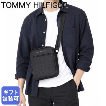 高品質ヨーロッパ輸入モデル トミーヒルフィガー TOMMY HILFIGER ショルダーバッグ MODERN MONOGRAM MINI REPORTER メンズ ブラック AM0AM14844 BDS BLACK 送別会 誕生日 結婚祝い 結婚式 彼氏 息子 夫 男性 名刺入れ 高級 父の日 母の日 即日発送