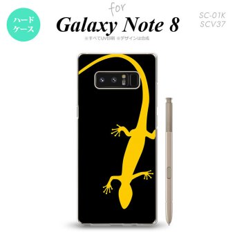 【SC01K】【スマホケース/スマホカバー】【ギャラクシー ノート8】SC01K スマホケース Galaxy Note8 SC-01K カバー ギャラクシー ノート8 トカゲ 黒×黄 nk-sc01k-776【メール便送料無料】