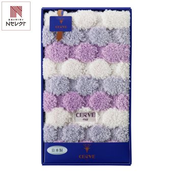 チェルベ ドット 大判 バスマット パープル ギフト バス用品 マット 日本製 ドット柄【北海道・沖縄県・離島 配送不可】