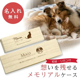  遺毛ケース 桐 名入れ ペット 毛 ひげ 髭 ヒゲ 犬 猫 鳥 ハムスター うさぎメモリアルケース メッセージ 愛犬 愛猫