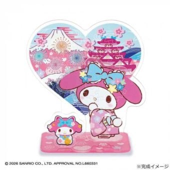 マイメロディ アクリルスタンド パズル アクスタポップ サンリオ キャラクター グッズ 32ピース 立体パズル インテリア 飾り 組み立て おもちゃ 大人 子供 女の子 ギフト プレゼント SP-042 サンリオ正規ライセンス品