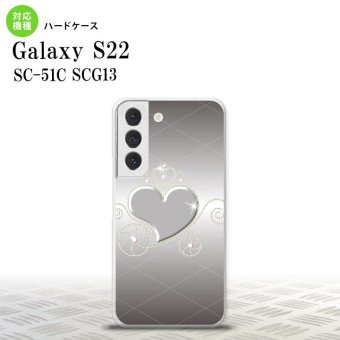 SC-51C SCG13 Galaxy S22 スマホケース 背面ケース ハードケース ハート E グレー メンズ レディース nk-s22-318