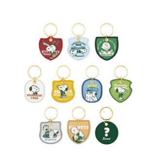 スヌーピー シークレットワッペンキーリング 全10種 コンプリートBOX Preppystyle schoolbus 送料込み
