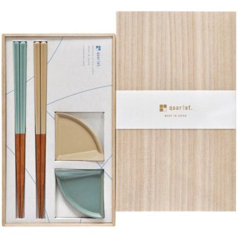 【ギフト対応無料】quartet.2PGift BOX peacock/beige ※送料無料(北海道・沖縄は除く)
