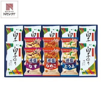 味之庵 アマノフーズ みそ汁 白子のり 詰合せ ギフトセット 計13点入 フリーズドライ 即席味噌汁 白子のり 味付け【北海道・沖縄県・離島 配送不可】