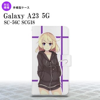 Galaxy A23 GalaxyA23 手帳型スマホケース カバー 女の子 キャラ 紫 2022年 10月発売 nk-004s-a23-dr1329