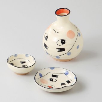 ひょっとこ酒器揃 陶器 美濃焼 やきものの里から、暮らしを贈ります。　ギフト 食器 セット テーブルウェア