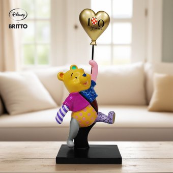 プーさん 100周年アニバーサリー 21.5cm | ロメロ・ブリット Romero Britto デザイン アート 正規輸入品