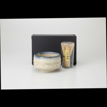 灰釉 抹茶碗茶筅セット 陶器 瀬戸焼 やきものの里から、暮らしを贈ります。　ギフト 食器 セット テーブルウェア