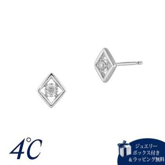 【無料ラッピング】 ヨンドシー 4℃ ピアス K10 ホワイトゴールド シンプル 上品 ダイヤモンド レディース ブランド 正規品 新品 ギフト プレゼント 人気 おすすめ 誕生日 記念日 クリスマス  送料無料 4cd522806