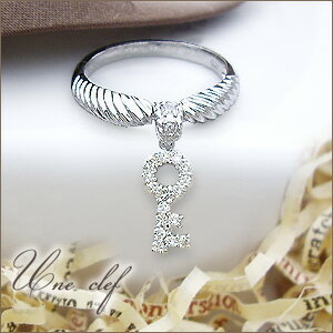 【完全無色透明Fカラー】K18YG/PG/WG【0.3ct】ダイヤモンドリング『Une clef』Key 鍵 [SIクラス F～Dカラー 無色透明 GOOD～VERYGOOD] ハートアンドキューピット 大人な鍵のモチーフ スウィングリング Key 鍵【送料無料】    LPR-1424B