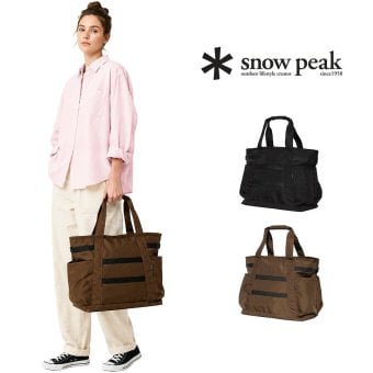 snowpeak Recycled Cordura Tote Bag トートバッグ トート 大容量 手持ち 普段使い シンプル レディース メンズ ギフト プレゼント ブラック bb26su002
