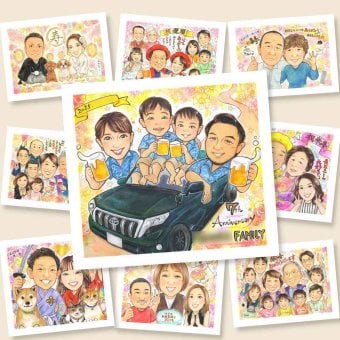 結婚記念日のギフトに、大切なひとを似顔絵にしませんか。ラッピング対応で、贈り物として渡しやすい似顔絵です。 似顔絵 プレゼント 結婚記念日 ギフト 贈り物 名入れ 手描き 結婚記念日 結婚10周年 金婚式 記念日 周年記念 結婚30周年 両親 家族 夫婦 下書き確認 名入れ 修正無料 そっくり 実績多数 宝物 かわいい 記念日 親孝行 結婚記念日 感謝 周年 ハロウィン キレイ メモリアルギフト