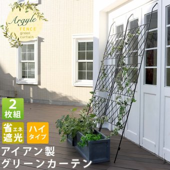 アイアンフェンス アイアン製グリーン アーガイル 2枚組 フェンス アイアン グリーンフェンス ゴーヤ 薔薇 バラ 朝顔 庭 ベランダ ガーデニング 枠 柵 仕切り 目隠し 境目 アンティーク トレリス 園芸 ラティス 屋外 ガーデンフェンス 庭用品 新生活