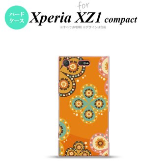 【SO02K】【スマホケース/スマホカバー】【エクスペリア XZ1】SO02K スマホケース Xperia XZ1 Compact SO-02K カバー エクスペリア XZ1 エスニック花柄 オレンジ nk-so02k-1585【メール便送料無料】