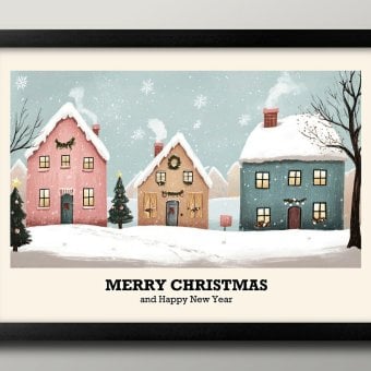 日本製 メリー クリスマス Xmas Christmas サンタクロース ビンテージイラスト A3 サイズ ポスター アート おしゃれ 絵画 インテリア 北欧 イラスト マット紙 艶消し アートパネル 額 フレーム デザイン 壁掛け ギフト 新築祝い ディスプレイ  速達 送料無料