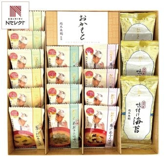 東京 おかもと 監修 フリーズドライ食品 ギフトセット 計17点入 フリーズドライ 即席スープ 味付け海苔【北海道・沖縄県・離島 配送不可】