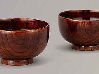 山中塗　木製拭漆夫婦汁椀（プレミアム） インテリア 漆器 盆 カタログギフト 景品 粗品