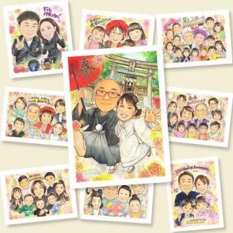 結婚式のギフトに、写真から仕上げる手描き似顔絵です。下書き確認あり。修正無料で納得の表情になるまで調整します。 ウェルカムボード 似顔絵 贈り物 プレゼント 名入れ 手描き ギフト 結婚式 婚礼 記念 ブライダル ウェディング カップル 新婦 新郎 両親 修正無料 下書き確認 名入れ 宝物 親孝行 そっくり 一生もの 思い出 結婚式 一生もの ウェディング オリジナル バレンタインデー 還暦祝い