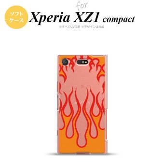 【SO02K】【スマホケース/スマホカバー】【エクスペリア XZ1】SO02K スマホケース Xperia XZ1 Compact SO-02K カバー エクスペリア XZ1 ファイヤー 抜き×赤 nk-so02k-tp1314【メール便送料無料】
