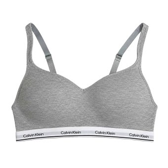 カルバンクライン Calvin Klein(CK) ブラ&ショーツ ブラレット ブラジャー ロゴ 2WAY ノンワイヤー ストラップ アンダーウェア 下着 QP3561O レディース グレー