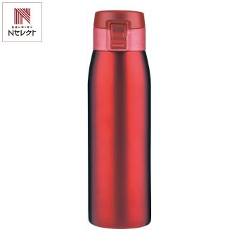真空二重 ワンタッチボトル 500mL 赤 マグボトル 水筒 保温保冷 ボトル ワンタッチオープン【北海道・沖縄県・離島 配送不可】