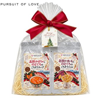 パシュート オブ ラブ PURSUIT OF LOVE ドッグフード クリスマス限定ごちそうシリーズ ギフト袋包装（スープ＆ジュレ） 45g×2袋