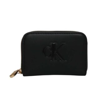 カルバンクライン CALVIN KLEIN 二つ折り財布 BOLD CK MEDIUM ZIP AROUND WALLET lv04f1154g-ub1 ブラック BLACK