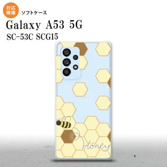 SC-53C SCG015 Galaxy A53 5G スマホケース 背面ケースソフトケース ハニー クリア 茶 メンズ レディース nk-a53-tp1688