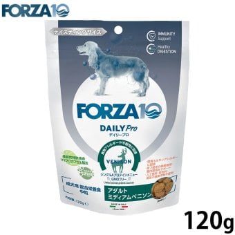 フォルツァ10 FORZA10 ドッグフード デイリープロ アダルトミディアム ベニソン 120g