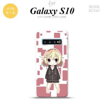 SC-03L SCV41 Galaxy S10 スマホケース ソフトケース 女の子 C ピンク メンズ レディース nk-s10-tp1335