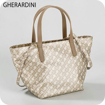 ゲラルディーニ トートバッグ レディース ブランド GHERARDINI Italy GHB0249 CRETA グレージュ/アイボリー