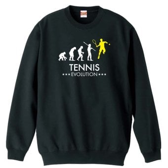 テニス トレーナー スウェット メンズ レディース ジュニア 裏パイル 練習着 おもしろ 名入れ おしゃれ 文字入れ無料 綿100% キッズ 大きいサイズ 「テニスエボリューション」 アートワークスコウベ 【送料無料】