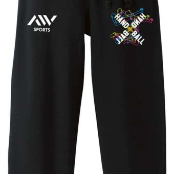 ハンドボール スウェットパンツ メンズ レディース キッズ 裏パイル スエット ルームウェア スポーツ ジャージ 綿100 長スボン 名入れ おしゃれ 文字入れ無料 「ネオンスタイルのクロスHANDBALL」 アートワークスコウベ 【送料無料】