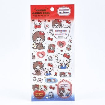 モンチッチ× ハローキティ クリアキャンディシール スタンダード 文具 Sanrio
