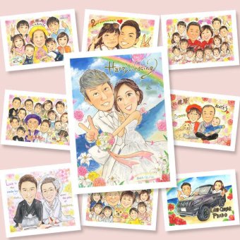 結婚式のギフトに、喜んでもらえる似顔絵ギフト。相談しながら作れる、あたたかな似顔絵ギフトです。 ウェルカムボード 似顔絵 贈り物 プレゼント 名入れ ギフト 手描き 結婚式 記念 ブライダル 婚礼 ウェディング 両親 新郎 カップル 新婦 名入れ 下書き確認 修正無料 一生もの 喜ばれる かわいい 親孝行 思い出 ウェディング 一生もの 結婚式 卒寿祝い 感激 家族 カラフル 節目 贈答品
