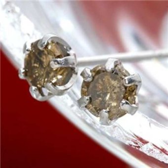 ピアス ダイヤモンド K18WG 0.4ct シャンパンダイヤ レディース 18金 ホワイトゴールド スタッドピアス ジュエリー アクセサリー シンプル 上品 プレゼント ギフト