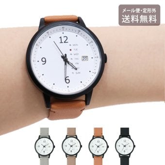 腕時計 GY070 カレンダー付き ドリエ 定形外 送料無料 フィールドワーク 日付 曜日 レディース カレンダー 時計 アナログ 大きめ シンプル ユニセックス
